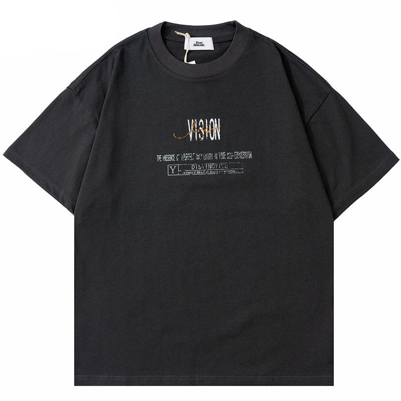 "Vision" Unisex Men Women Streetwear Graphic T-Shirt Daulet Apparel