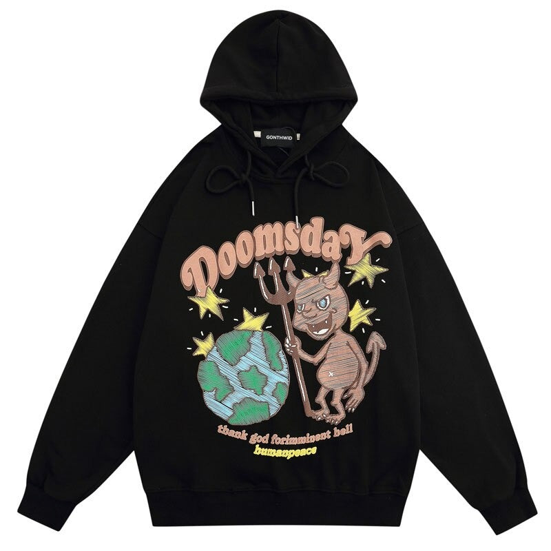 "Doomsday" Unisex Men Women Streetwear Graphic Hoodie Daulet Apparel