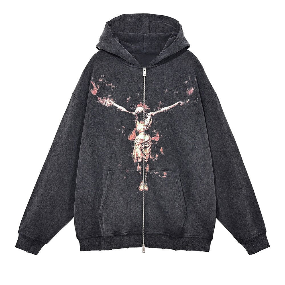 "Flame On Fire" Unisex Men Women Streetwear Graphic Hoodie Daulet Apparel