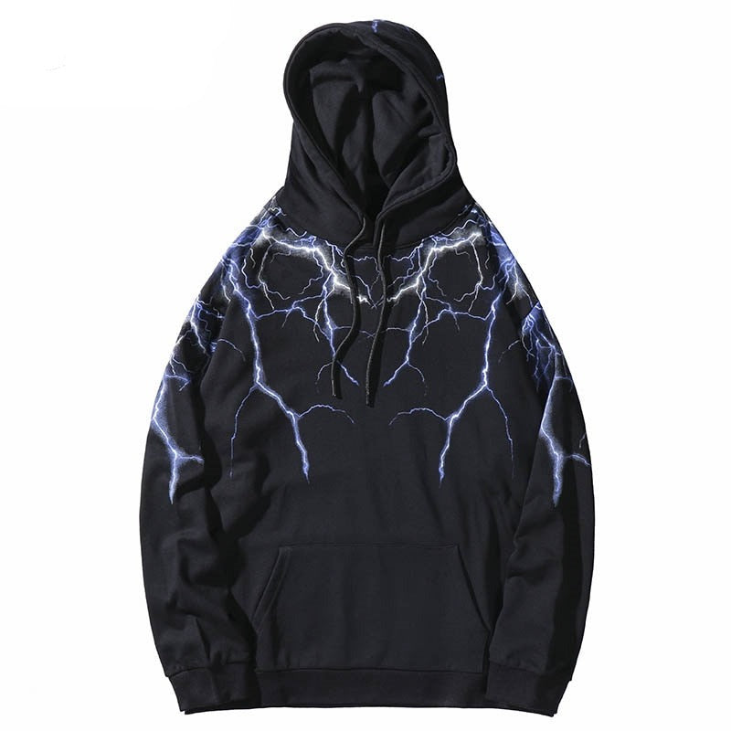 "Lighting Effect" Unisex Men Women Streetwear Graphic Hoodie Daulet Apparel