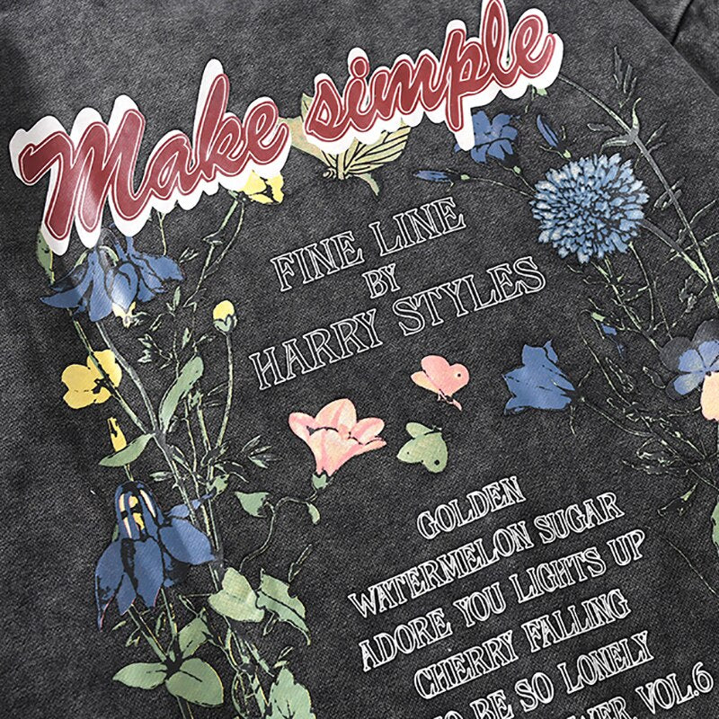 "Make It Simple" Unisex Men Women Streetwear Graphic Sweatshirt Daulet Apparel