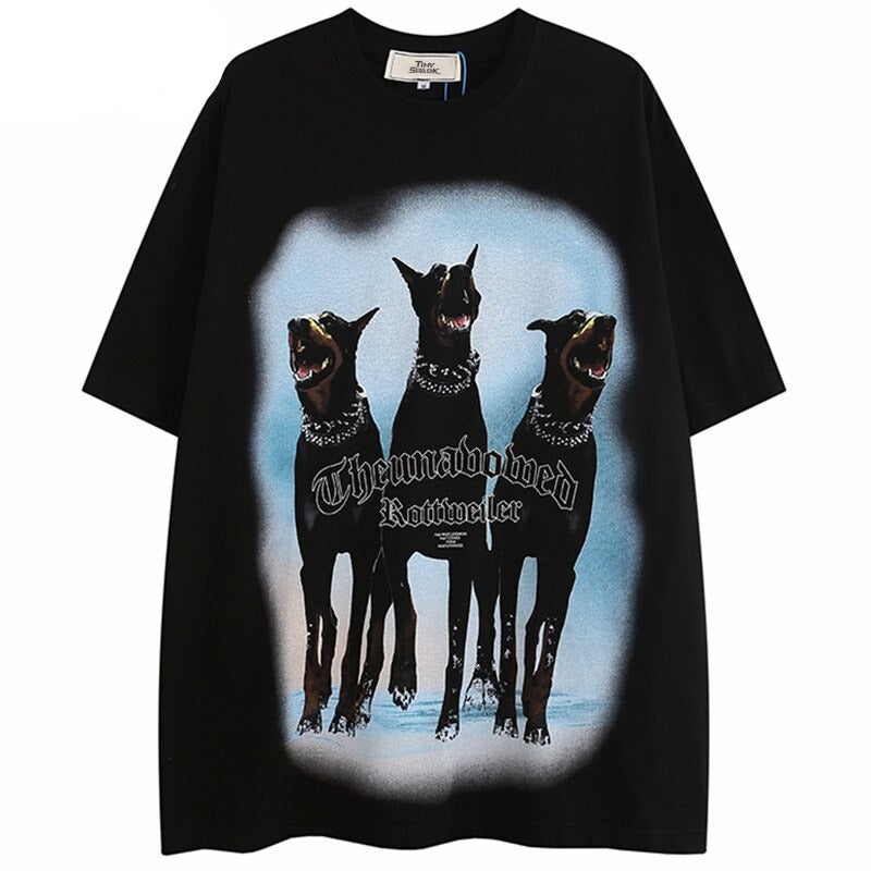 "Bite & Bark" Unisex Men Women Streetwear Graphic T-Shirt Daulet Apparel