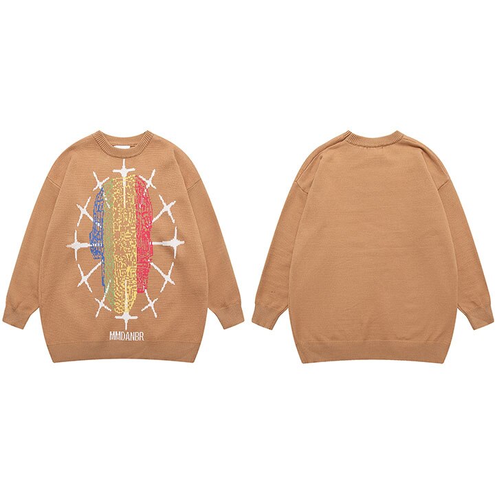 "Chase The Rainbow" Unisex Men Women Streetwear Graphic Sweater Daulet Apparel