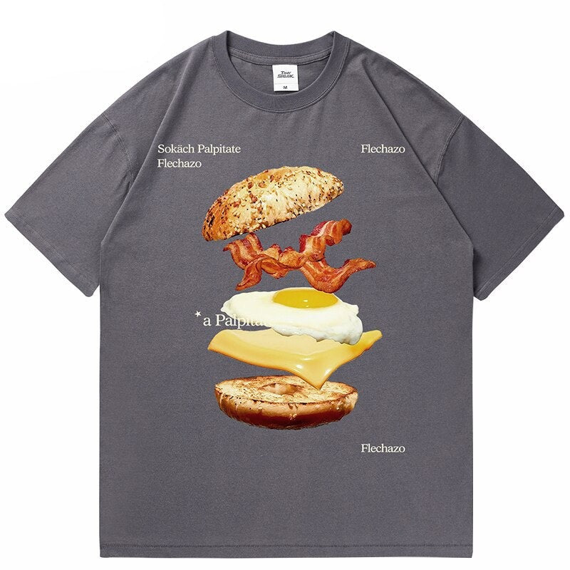 "Sandwhich" Unisex Men Women Streetwear Graphic T-Shirt Daulet Apparel