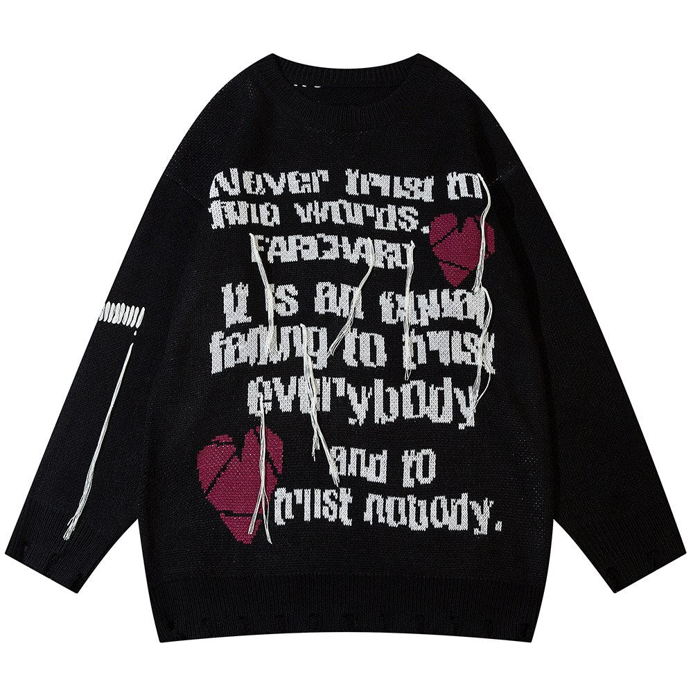 "Trust No One" Unisex Men Women Streetwear Graphic Sweater Daulet Apparel