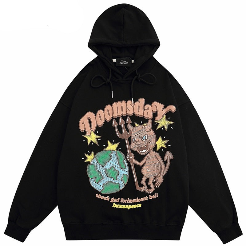 "Doomsday" Unisex Men Women Streetwear Graphic Hoodie Daulet Apparel