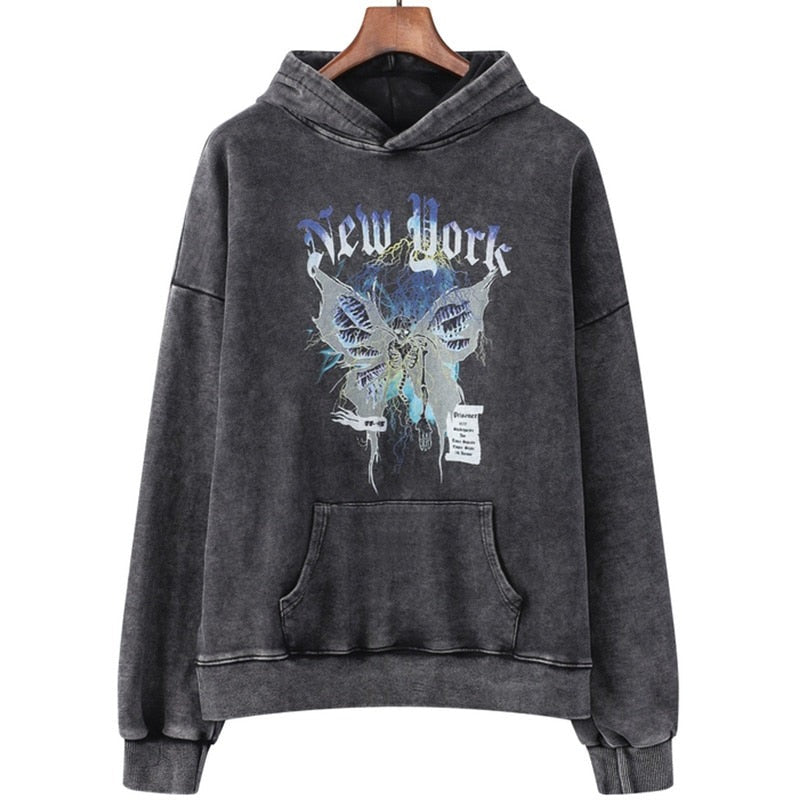 "New York" Unisex Men Women Streetwear Graphic Hoodie Daulet Apparel