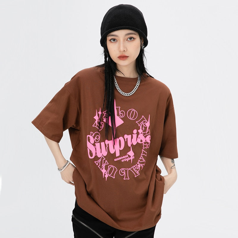 "Surprise" Unisex Men Women Streetwear Graphic T-Shirt Daulet Apparel