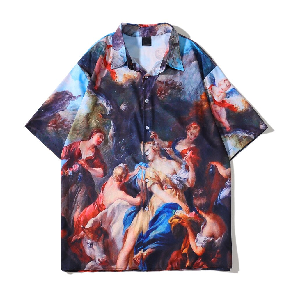 "Gospel" Unisex Men Women Streetwear Graphic Button Up Daulet Apparel