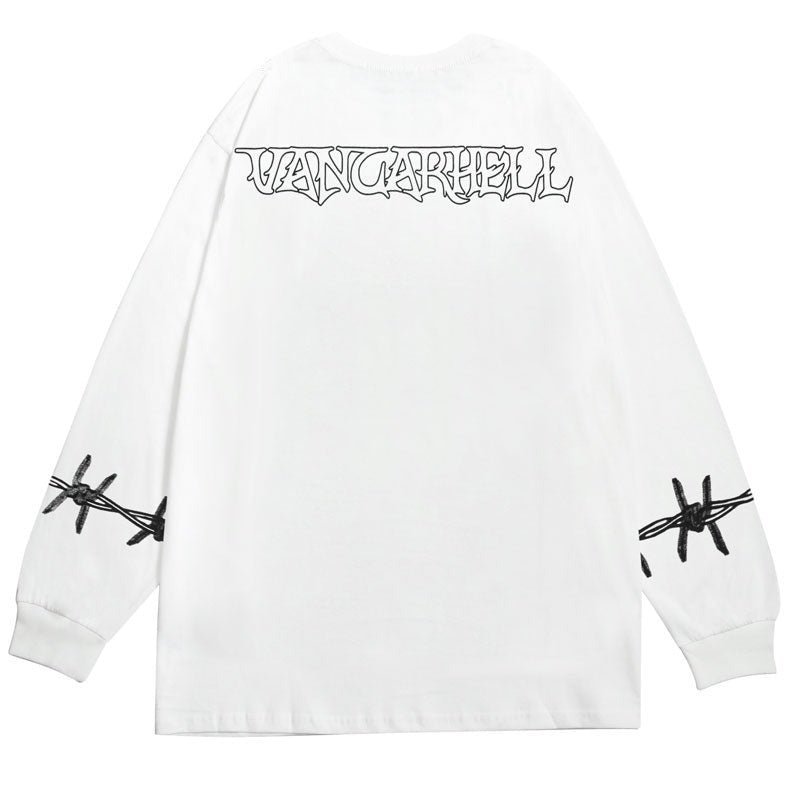 "White Flame" Unisex Men Women Streetwear Graphic Sweater Daulet Apparel