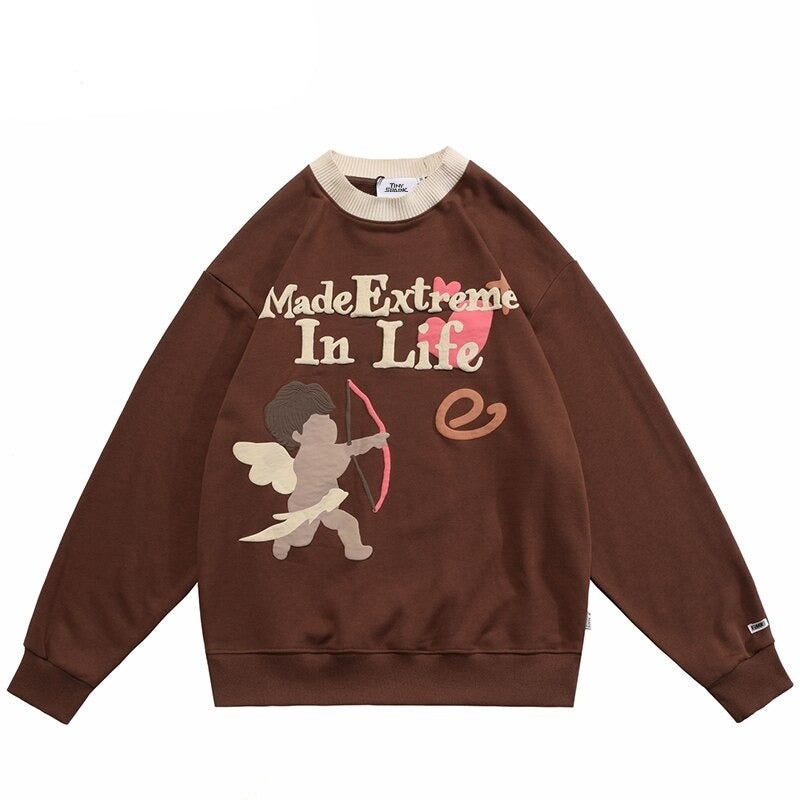 "Made In Life" Unisex Men Women Streetwear Graphic Sweater Daulet Apparel