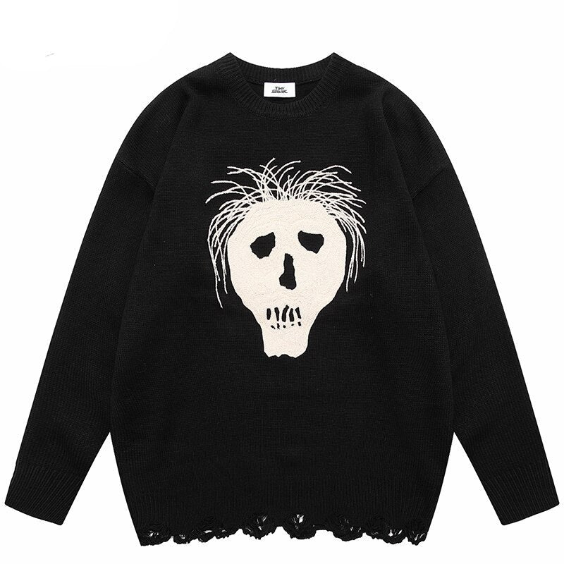 "Falling Hair" Unisex Men Women Streetwear Graphic Sweater Daulet Apparel