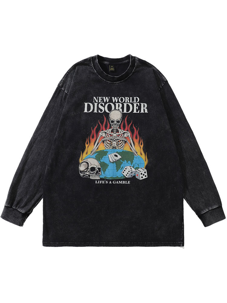 "New World Order" Unisex Men Women Streetwear Graphic Sweatshirt Daulet Apparel