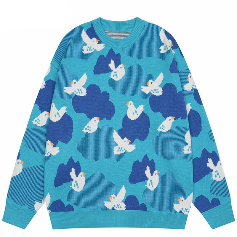 "Flying Around" Unisex Men Women Streetwear Graphic Sweater Daulet Apparel