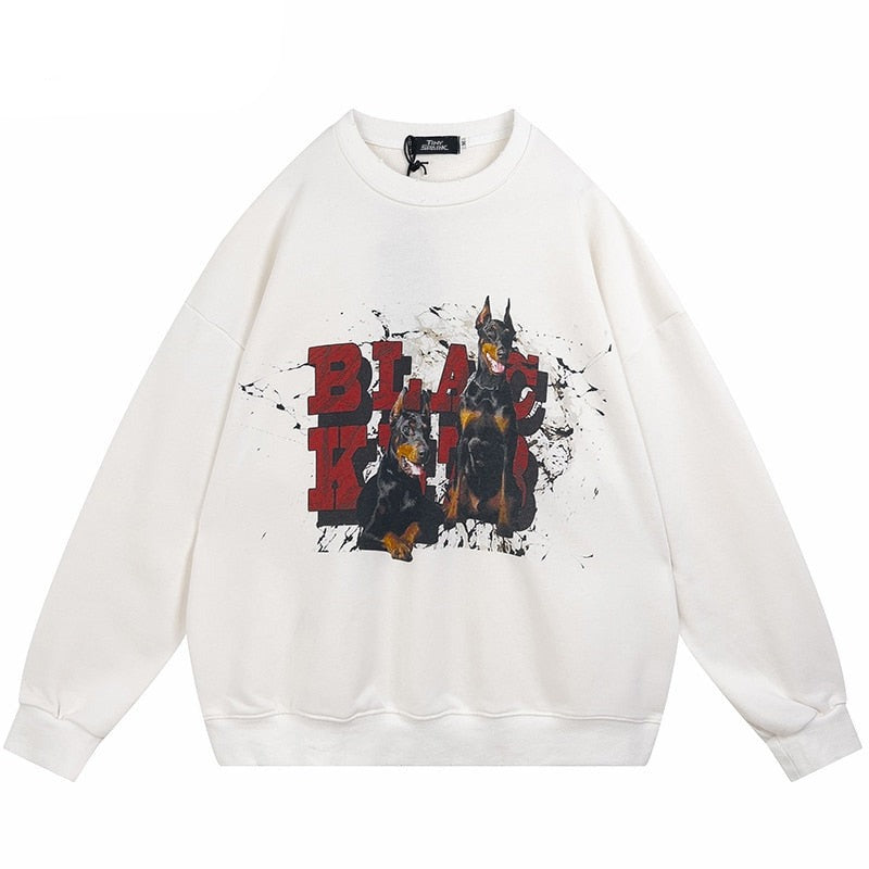 "Blood Hound" Unisex Men Women Streetwear Graphic Sweatshirt Daulet Apparel