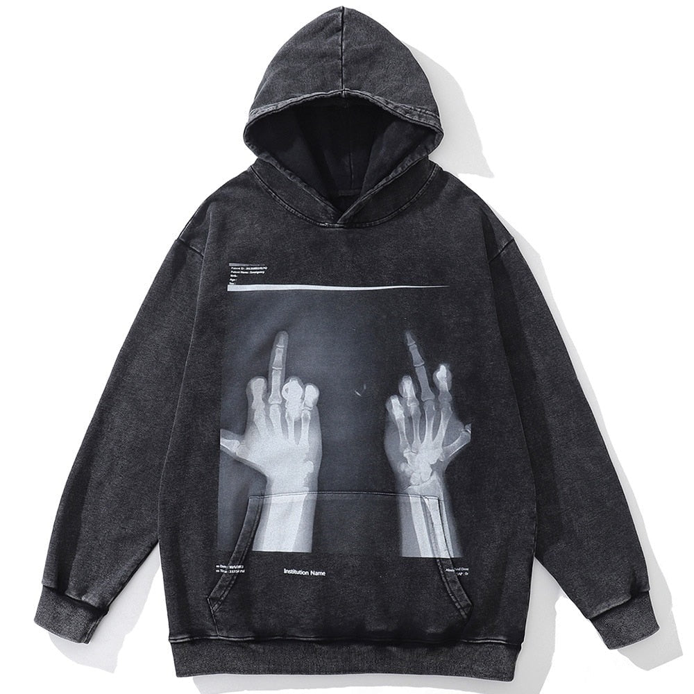 "Both Hands" Unisex Men Women Streetwear Graphic Hoodie Daulet Apparel