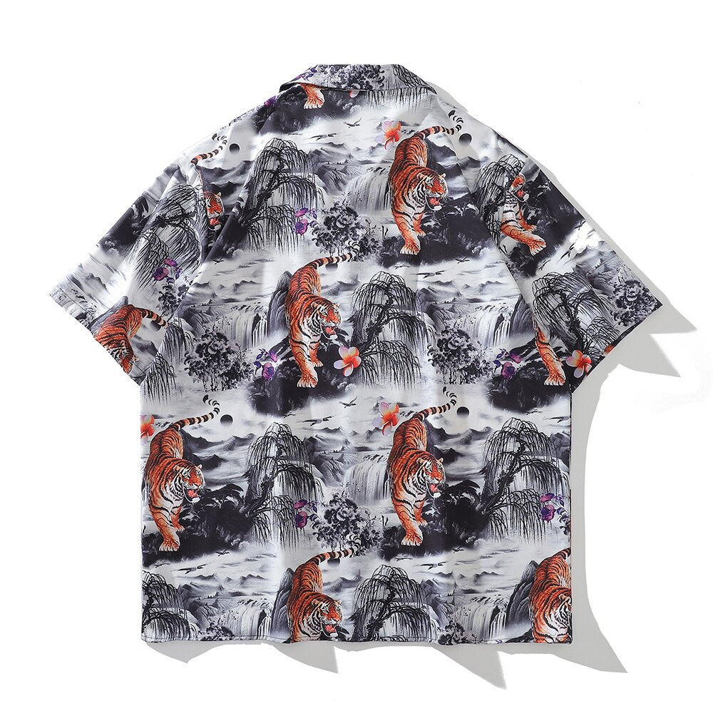 "Mountain Waves" Unisex Men Women Streetwear Graphic Shirt Daulet Apparel