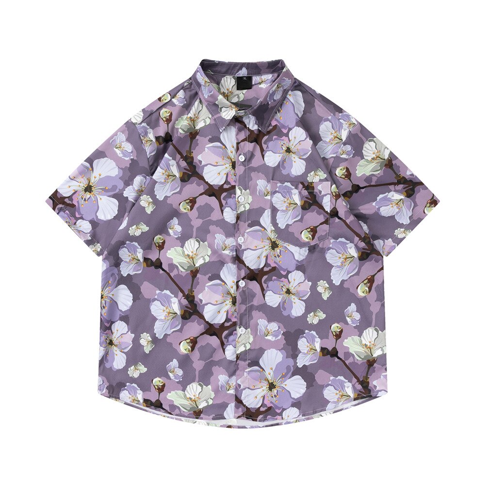 "Purple Leafs" Unisex Men Women Streetwear Graphic Shirt Daulet Apparel